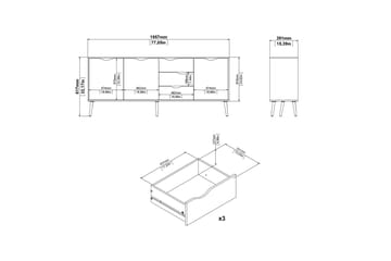 Hostafranc-senkki 40x196 cm - Valkoinen|Luonnonväri - Säilytys - Säilytyskalusteet - Senkki