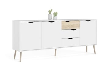 Hostafranc-senkki 40x196 cm - Valkoinen|Luonnonväri - Säilytys - Säilytyskalusteet - Senkki