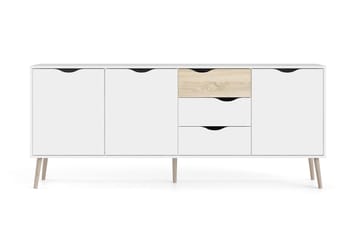 Hostafranc-senkki 40x196 cm - Valkoinen|Luonnonväri - Säilytys - Säilytyskalusteet - Senkki