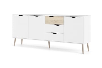 Hostafranc-senkki 40x196 cm - Valkoinen|Luonnonväri - Säilytys - Säilytyskalusteet - Senkki