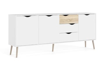 Hostafranc-senkki 40x196 cm - Valkoinen|Luonnonväri - Säilytys - Säilytyskalusteet - Senkki