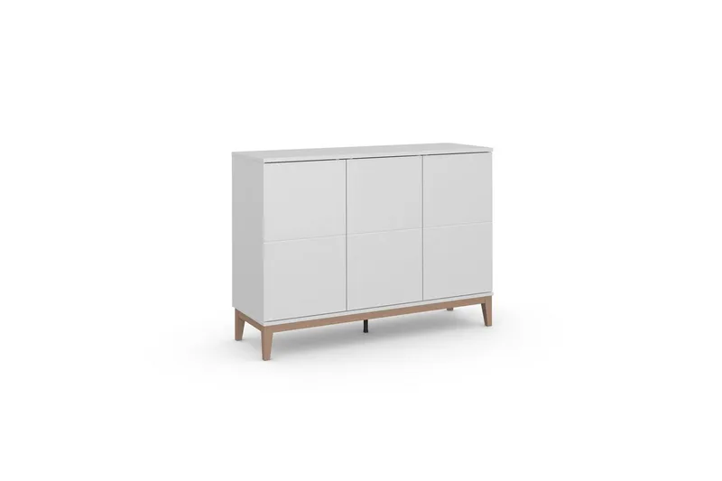 Senkki ja lipasto Loft24 Senkki Pelle 120x41x85 cm, valkoinen/Wotan-tammi Vit, undefined