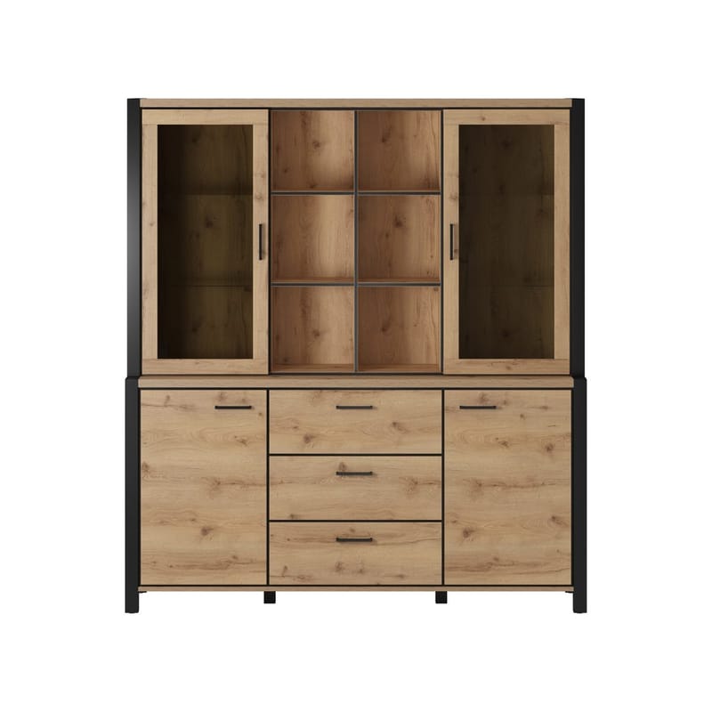 Senkki- ja vitriinisarja Aktiv 4 ovea 3 laatikkoa 04+26 - Säilytys - Säilytyskalusteet - Lipasto