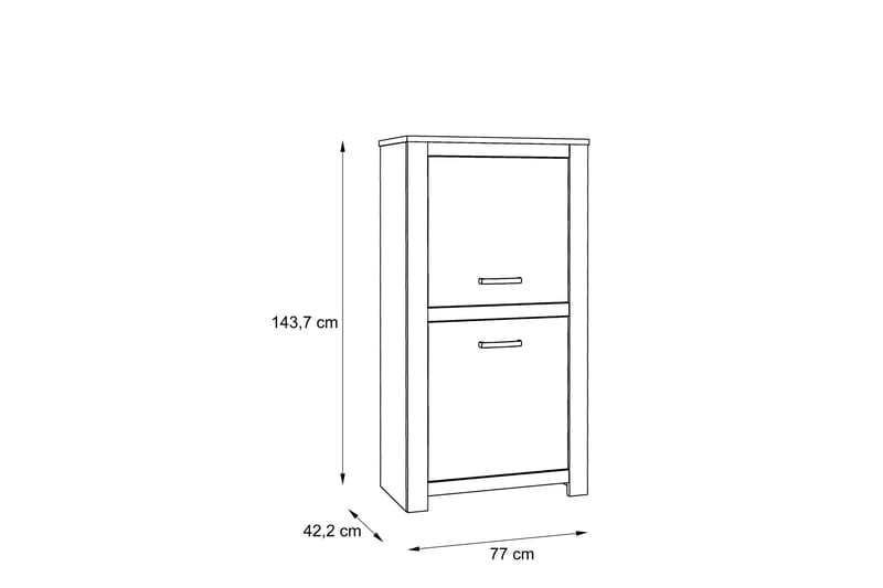 Kaappi Hemdean 42x77 cm - Ruskea - Säilytys - Säilytyskalusteet - Senkki
