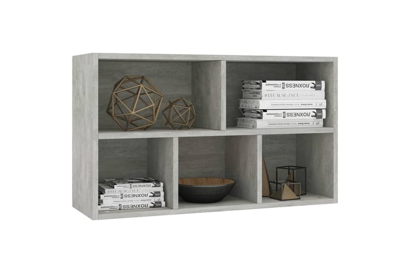 Kirjahylly/senkki betoninharmaa 45x25x80 cm lastulevy - Harmaa - Säilytys - Säilytyskalusteet - Senkki