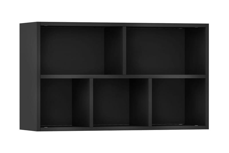 Kirjahylly/senkki musta 45x25x80 cm lastulevy - Musta - Säilytys - Säilytyskalusteet - Senkki