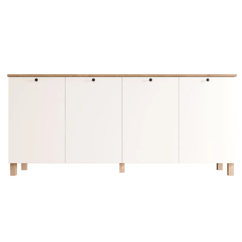 Konsolipöytä Hanah Home Nord (180 x 80 x 42,1 cm) Valkotammi, Valkoinen ja tammi