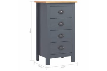 Lipasto Hill Range harmaa 46x35x80 cm täysi mänty - Harmaa - Säilytys - Säilytyskalusteet - Senkki