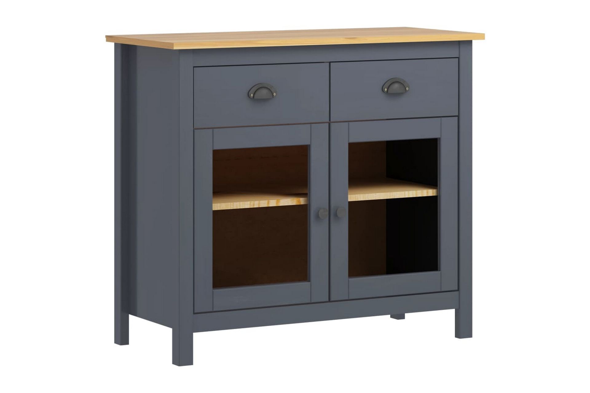 Lipasto Hill Range harmaa 90x40x80 cm täysi mänty - Säilytys - Säilytyskalusteet - Senkki