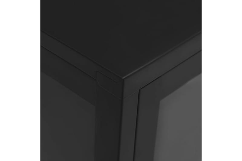 Senkki musta 105x35x70 cm teräs ja lasi - Musta - Säilytys - Säilytyskalusteet - Senkki