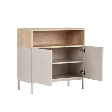 Senkki Nordure Palmer (80 x 80 x 40 cm) Hiekkakivi safiiri tammi - Hiekkakivi safiiri tammi - Säilytys - Säilytyskalusteet - Senkki