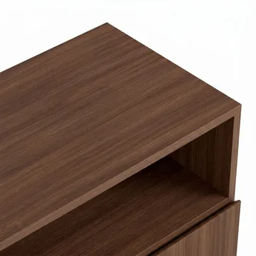 Senkki Nordure Palmer (80 x 80 x 40 cm) Milano pähkinä musta - Milano Walnut ja musta - Säilytys - Säilytyskalusteet - Senkki