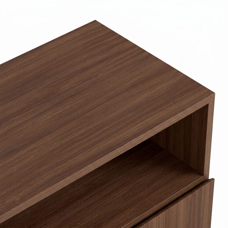Senkki Nordure Palmer (80 x 80 x 40 cm) Milano pähkinä musta - Milano Walnut ja musta - Säilytys - Säilytyskalusteet - Senkki