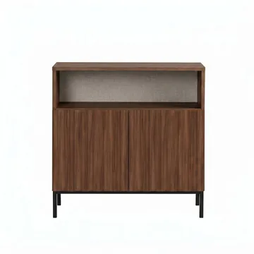 Senkki Nordure Palmer (80 x 80 x 40 cm) Milano pähkinä musta - Milano Walnut ja musta - Säilytys - Säilytyskalusteet - Senkki