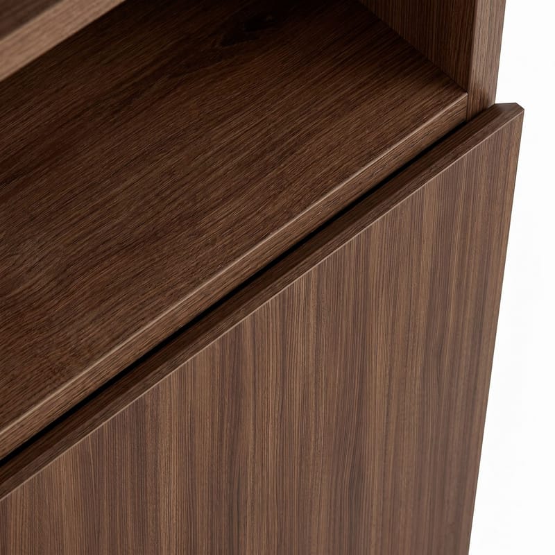 Senkki Nordure Palmer (80 x 80 x 40 cm) Milano pähkinä musta - Milano Walnut ja musta - Säilytys - Säilytyskalusteet - Senkki