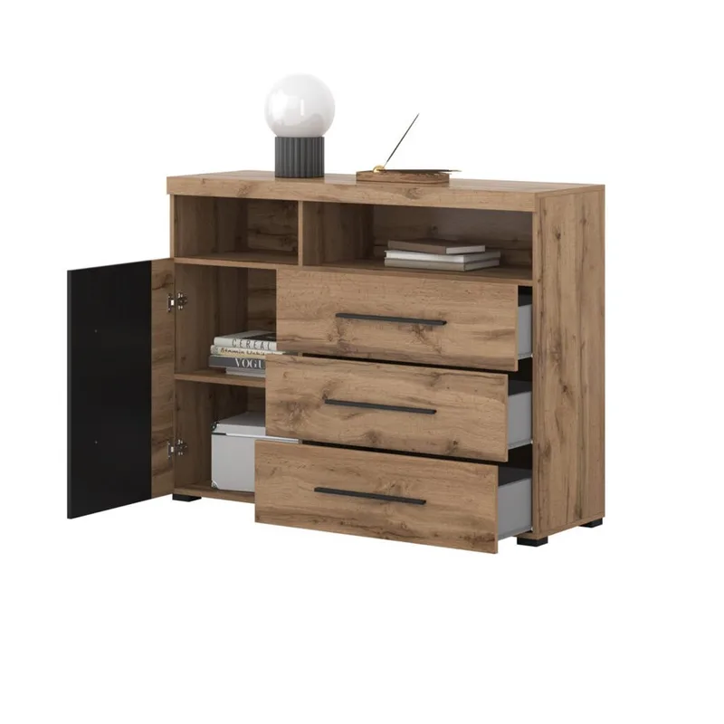 Senkki Roger 1 Ovi ja 3 Laatikkkoa - Wotan tammi - Säilytys - Säilytyskalusteet - Senkki