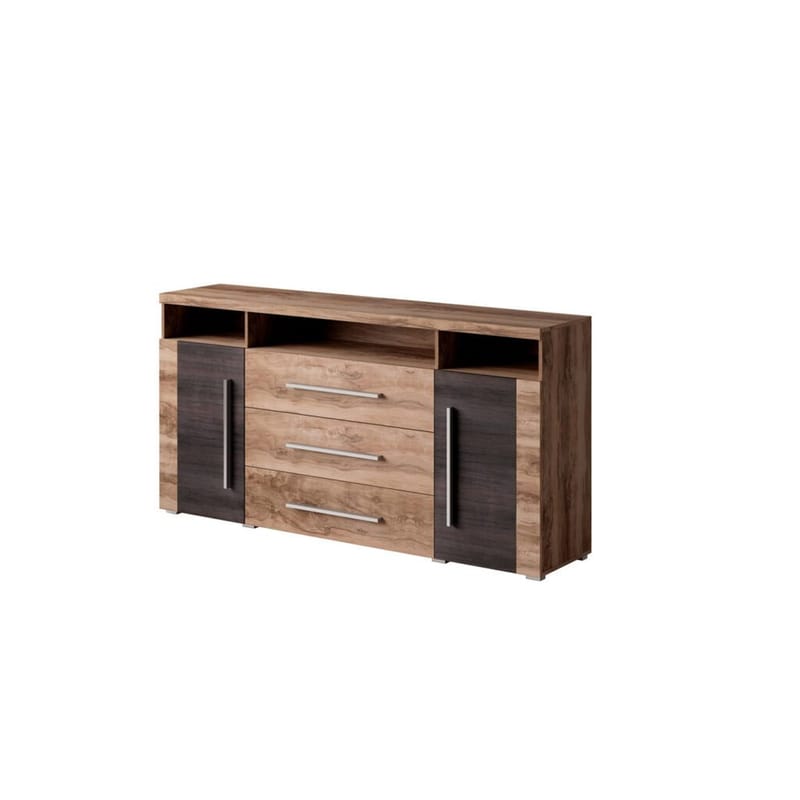 Senkki Roger 2 Ovea ja 3 Laatikkkoa, Satiini Pähkinäpuu, 182 cm