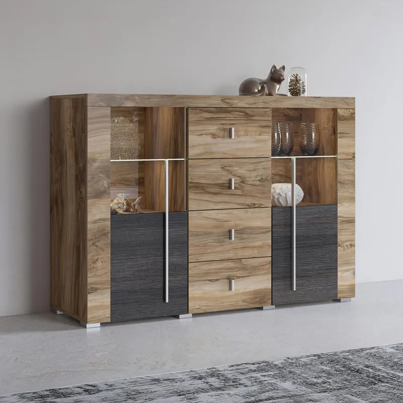 Senkki Roger 2 Ovea ja 4 Laatikkkoa - Säilytys - Säilytyskalusteet - Senkki