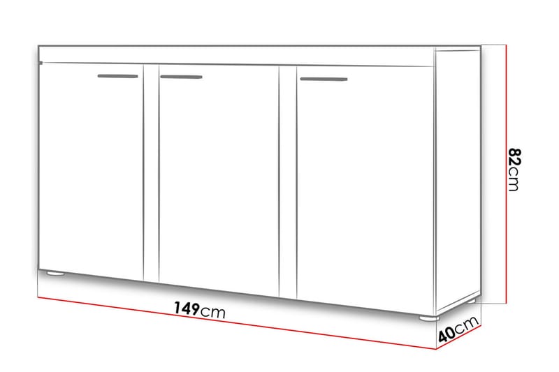 Rumba Senkki 148.8x40.3x82 cm - Säilytys - Säilytyskalusteet - Senkki