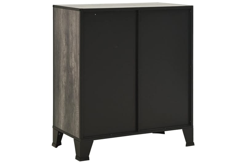 Säilytyskaapit 2 kpl harmaa 72x36x82 cm metalli ja MDF - Harmaa - Säilytys - Säilytyskalusteet - Senkki