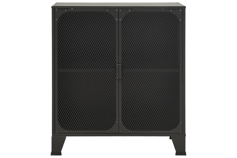 Säilytyskaapit 2 kpl harmaa 72x36x82 cm metalli ja MDF - Harmaa - Säilytys - Säilytyskalusteet - Senkki