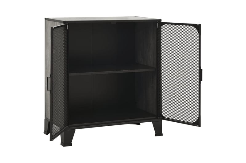 Säilytyskaapit 2 kpl harmaa 72x36x82 cm metalli ja MDF - Harmaa - Säilytys - Säilytyskalusteet - Senkki