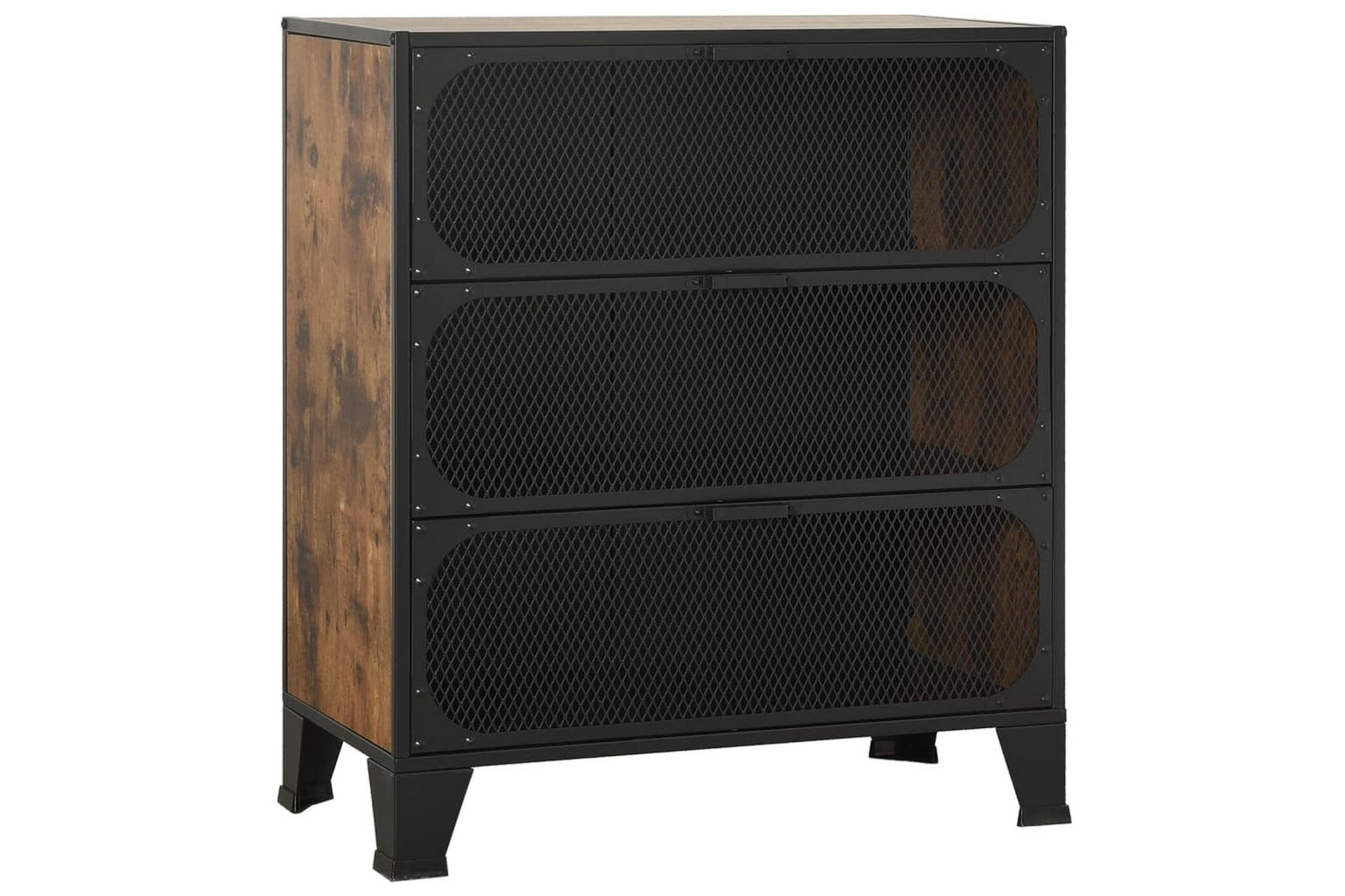 Säilytyskaapit 2kpl rustiikkinen ruskea 72x36x82 cm metalli/ - Ruskea - Säilytys - Säilytyskalusteet - Senkki
