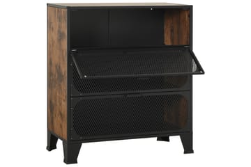 Säilytyskaapit 2kpl rustiikkinen ruskea 72x36x82 cm metalli/ - Ruskea - Säilytys - Säilytyskalusteet - Senkki