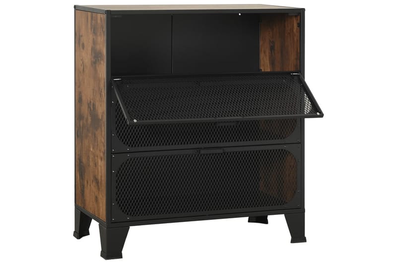 Säilytyskaapit 2kpl rustiikkinen ruskea 72x36x82 cm metalli/ - Ruskea - Säilytys - Säilytyskalusteet - Senkki