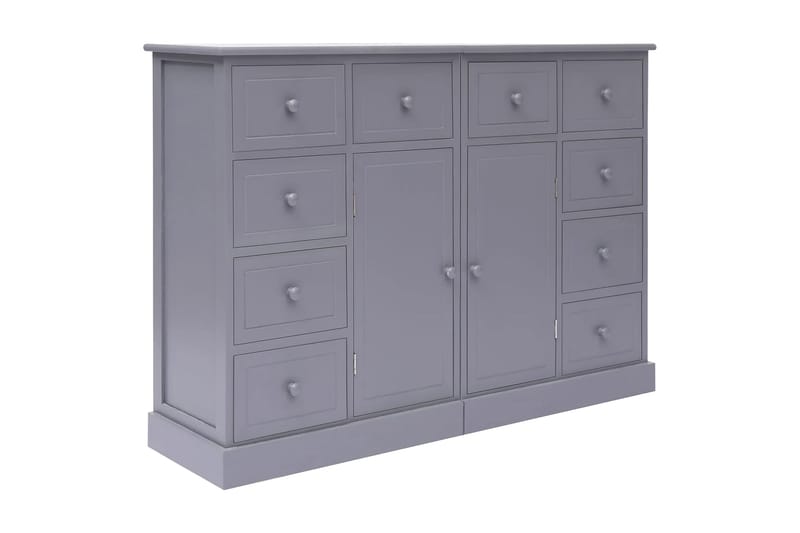 Senkki 10 vetolaatikolla harmaa 113x30x79 cm puu - Harmaa - Säilytys - Säilytyskalusteet - Senkki