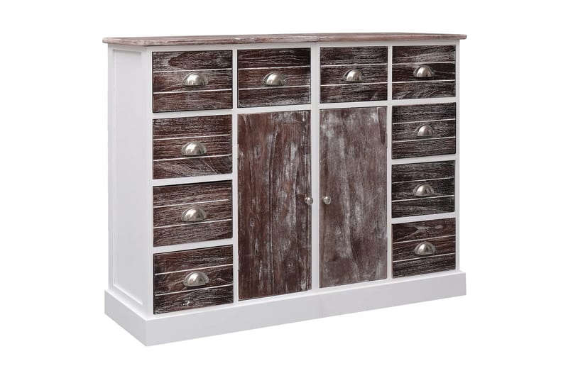 Senkki 10 vetolaatikolla ruskea 113x30x79 cm puu - Ruskea - Säilytys - Säilytyskalusteet - Senkki