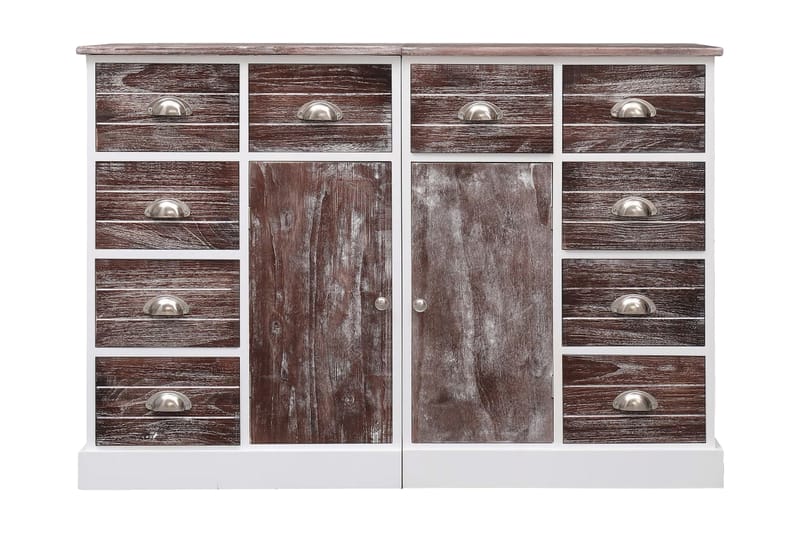Senkki 10 vetolaatikolla ruskea 113x30x79 cm puu - Ruskea - Säilytys - Säilytyskalusteet - Senkki
