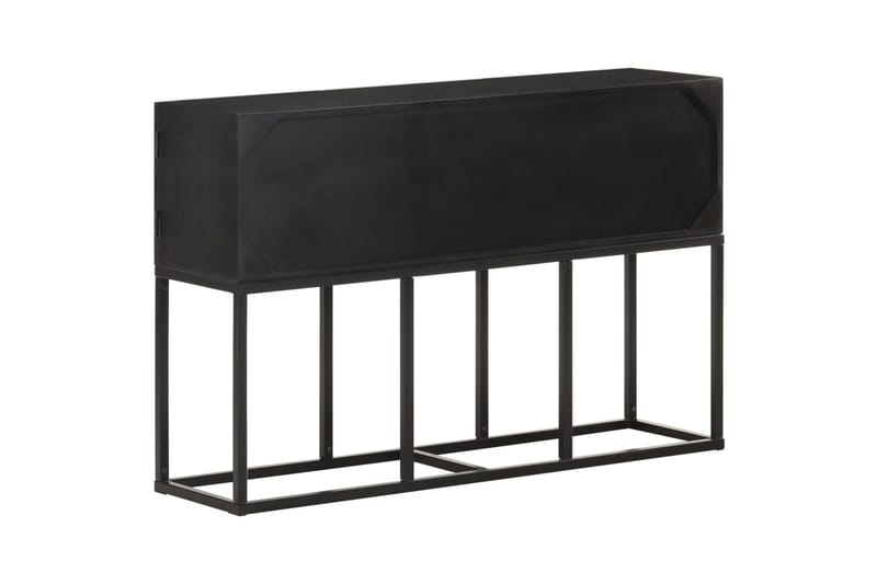 Senkki 115x30x76 cm täysi mangopuu - Musta - Säilytys - Säilytyskalusteet - Senkki