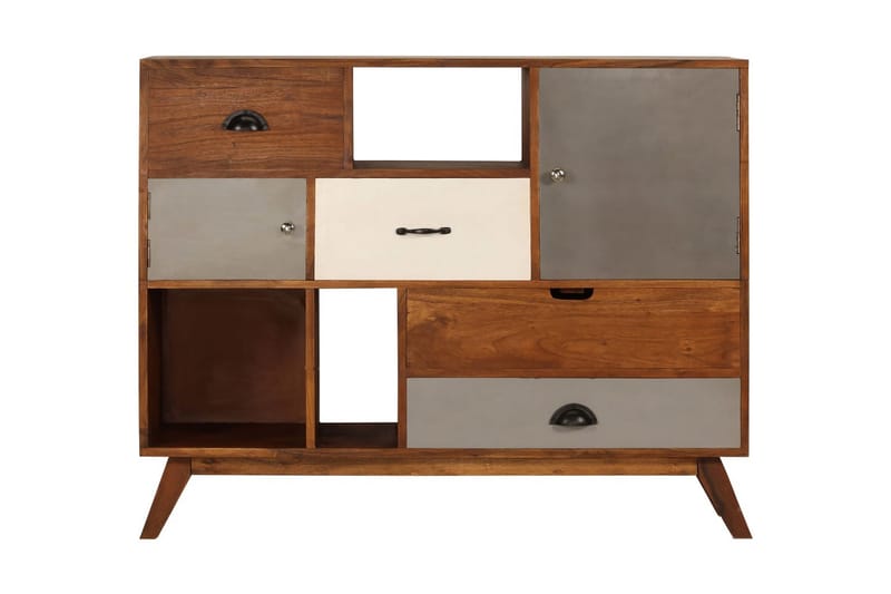 Senkki 115x35x86 cm täysi akaasiapuu - Monivärinen - Säilytys - Säilytyskalusteet - Senkki