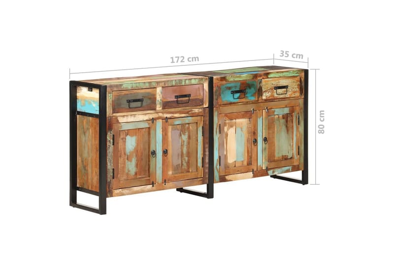 Senkki 172x35x80 cm kierrätetty täyspuu - Säilytys - Säilytyskalusteet - Senkki