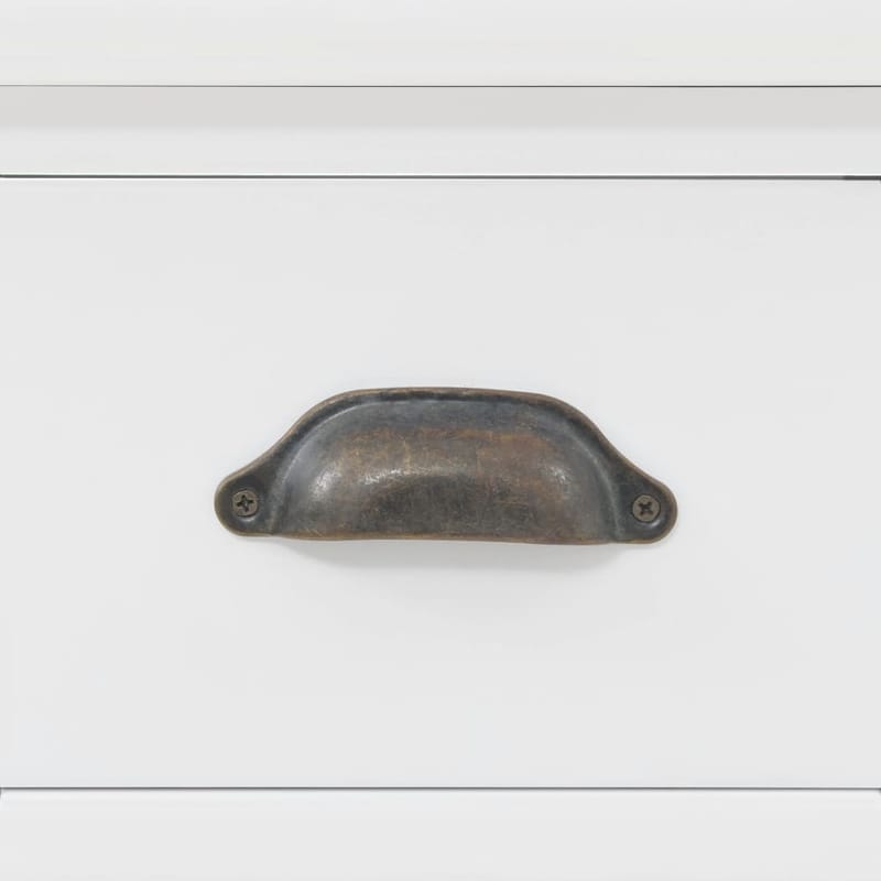 Senkki 3 ovella MDF ja mänty 105x35x77,5 cm - Valkoinen - Säilytys - Säilytyskalusteet - Senkki