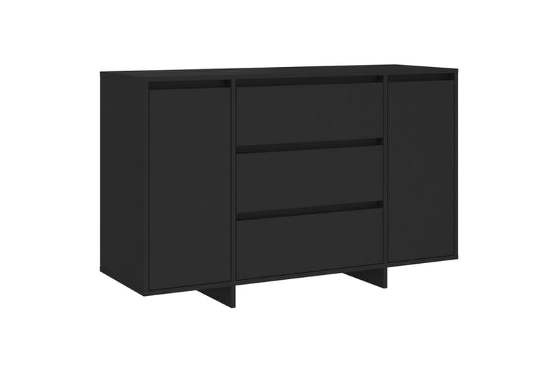 Senkki 3 vetolaatikkoa musta 120x41x75cm lastulevy - Musta - Säilytys - Säilytyskalusteet - Senkki