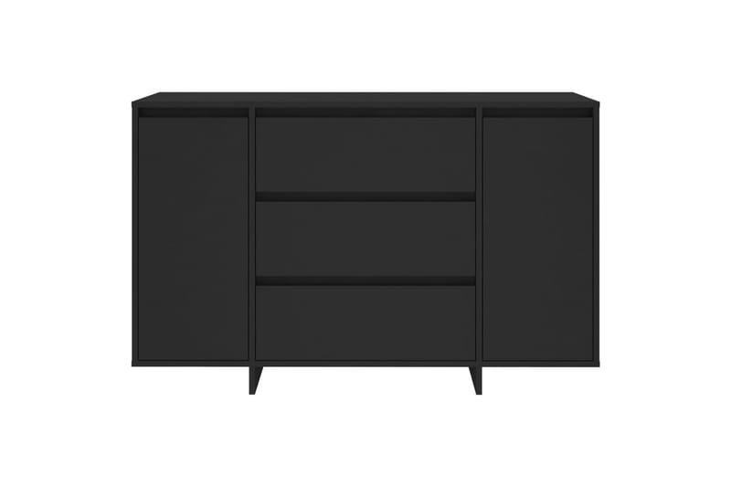 Senkki 3 vetolaatikkoa musta 120x41x75cm lastulevy - Musta - Säilytys - Säilytyskalusteet - Senkki