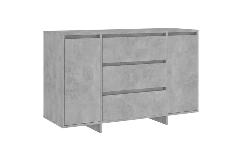 Senkki 3 vetolaatikolla betoninharmaa 120x41x75 cm lastulevy - Harmaa - Säilytys - Säilytyskalusteet - Senkki