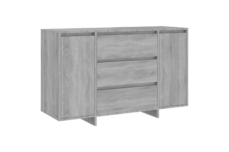 Senkki 3 vetolaatikolla harmaa Sonoma 120x41x75 cm lastulevy - Harmaa - Säilytys - Säilytyskalusteet - Senkki