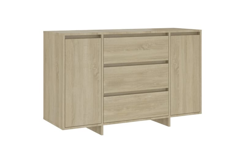 Senkki 3 vetolaatikolla Sonoma-tammi 120x41x75 cm lastulevy - Ruskea - Säilytys - Säilytyskalusteet - Senkki