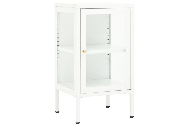 Senkki 38x35x70 cm metalli ja lasi - Valkoinen - Säilytys - Säilytyskalusteet - Senkki