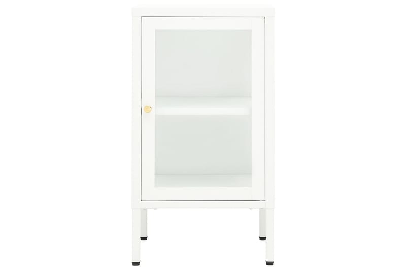 Senkki 38x35x70 cm metalli ja lasi - Valkoinen - Säilytys - Säilytyskalusteet - Senkki
