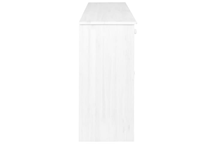 Senkki 6 laatikkoa valkoinen 113x35x73 cm täysi mänty - Valkoinen - Senkki