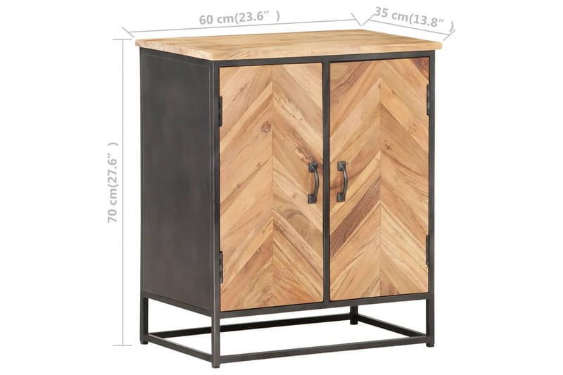 Senkki 60x35x70 cm täysi akaasiapuu - Säilytys - Säilytyskalusteet - Senkki