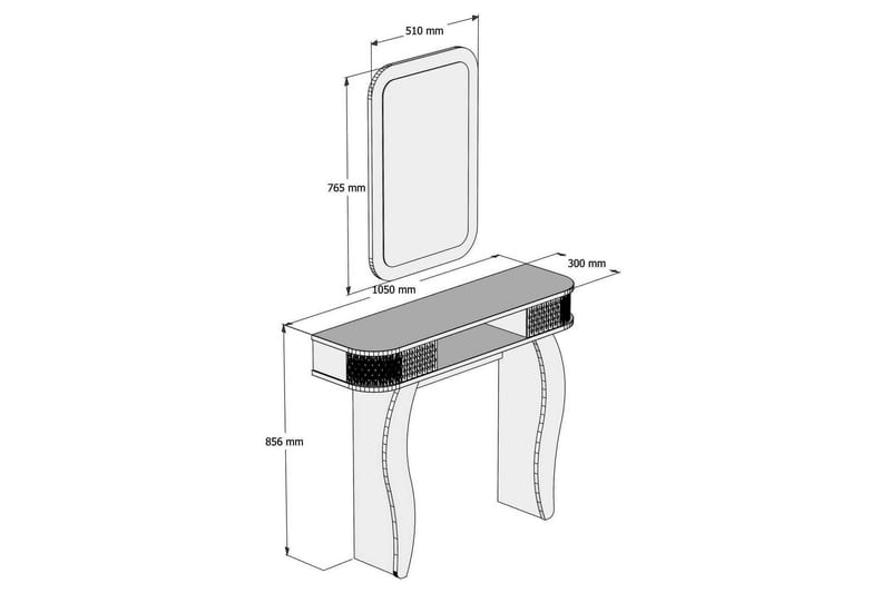 Senkki Amtorp 105 cm - Ruskea/Valkoinen - Senkki