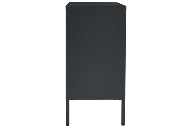 Senkki antrasiitti 75x35x70 cm teräs ja karkaistu lasi - Säilytys - Säilytyskalusteet - Senkki