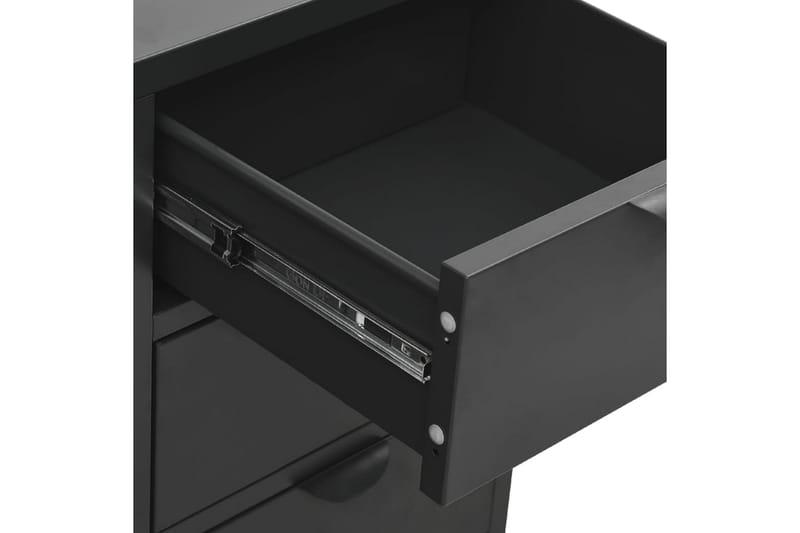 Senkki antrasiitti 75x35x70 cm teräs ja karkaistu lasi - Säilytys - Säilytyskalusteet - Senkki