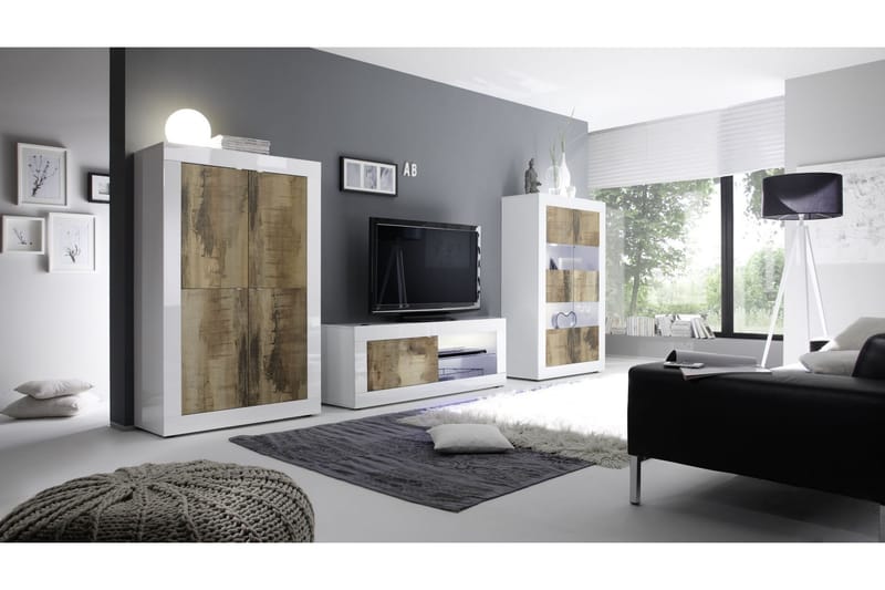Senkki Astal 102x43 cm - Valkoinen Korkeakiilto - Säilytys - Säilytyskalusteet - Senkki