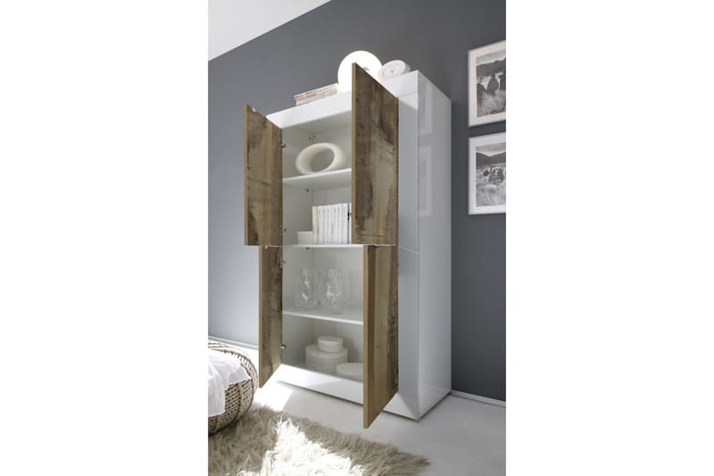 Senkki Astal 102x43 cm - Valkoinen Korkeakiilto - Säilytys - Säilytyskalusteet - Senkki